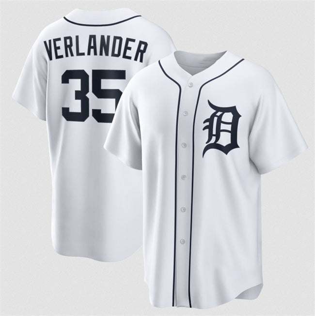 Detroit Tigers #35 Justin Verlander White CONTON 2026 Cool Base Stitched Jersey