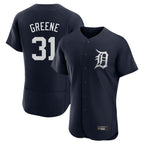 Detroit Tigers #31 Riley Greene Player Navy CONTON Limited Elite Home Stitched Jerseys