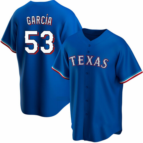 Texas Rangers #53 Adolis Garcia Blue CONTON Cool Base Stitched Jersey