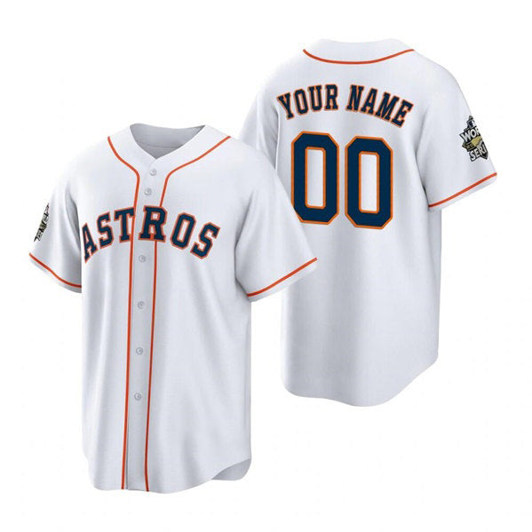 Custom Houston Astros ACTIVE PLAYER White CONTON 2022 World Series Home Stitched Jersey