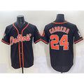 Detroit Tigers #24 Miguel Cabrera Black CONTON With Patch Cool Base Stitched Jersey