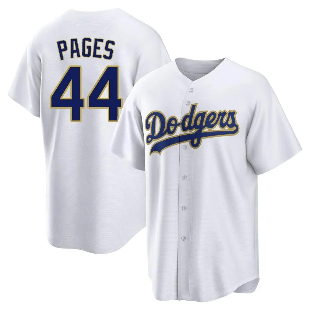 Los Angeles Dodgers #44 Andy Pages Player Gold White CONTON 2026 Collection Stadium Game Stitched Jerseys