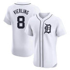 Detroit Tigers #8 Matt Vierling Player White CONTON Limited Elite Home Stitched Jerseys