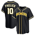 Milwaukee Brewers #10 Sal Frelick Player Black CONTON Fashion Out Home Game Stitched Jerseys