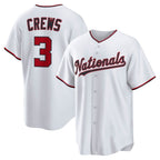 Washington Nationals #3 Dylan Crews White CONTON Home Replica Jersey