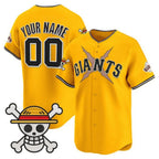 Custom San Francisco Giants x One Piece Gold CONTON Vapor Premier Limited Jersey - Stitched