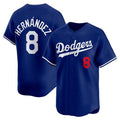 Los Angeles Dodgers #8 Enrique Hernandez Royal CONTON Limited Stitched Jersey