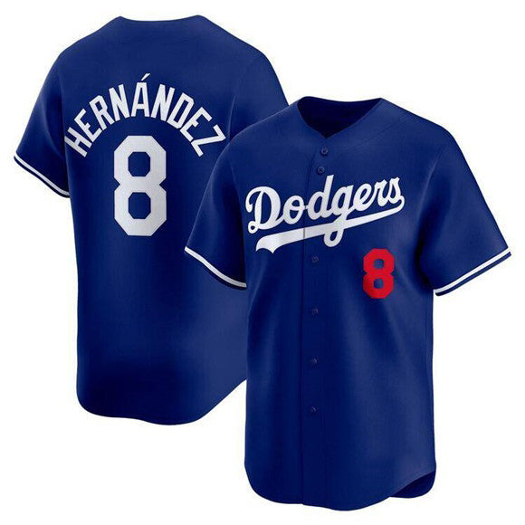 Los Angeles Dodgers #8 Enrique Hernandez Royal CONTON Limited Stitched Jersey