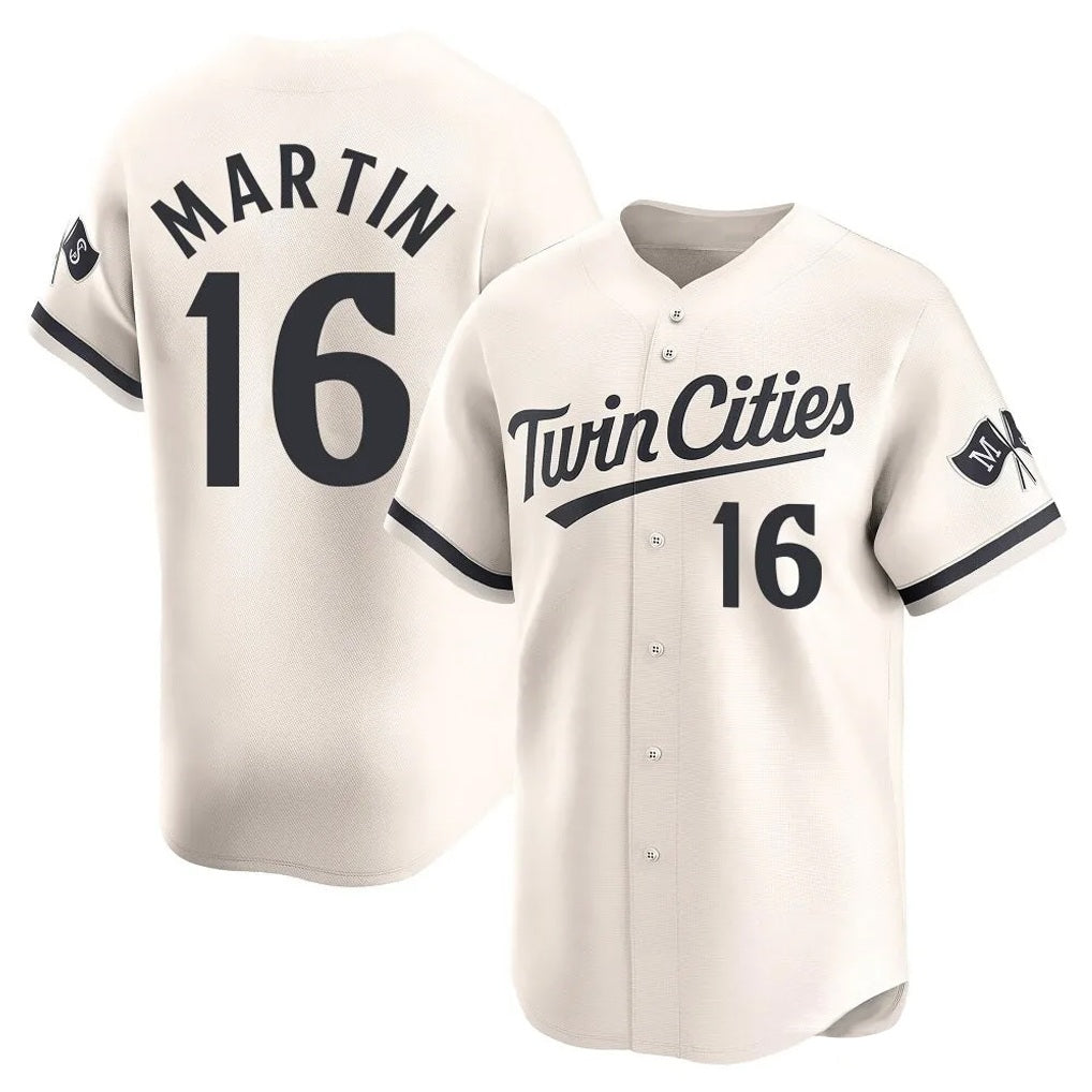 Minnesota Twins #16 Austin Martin Player Cream CONTONHome Limited Stitched Jerseys