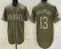 San Diego Padres #13 Manny Machado Olive CONTON 2026 Armed Forces Day Jersey