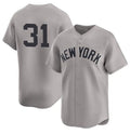 New York Yankees #31 Cam Schlittler Gray CONTON 2026 Road Limited Stitched Jersey 2
