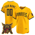 Custom Pittsburgh Pirates Gold CONTON 2026 City Connect Stadium Stitched Jersey