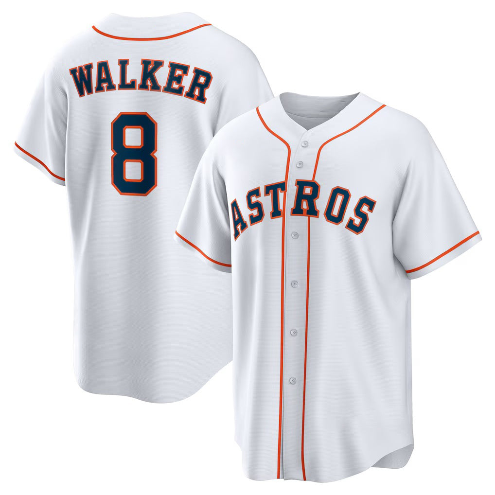 Houston Astros #8 Christian Walker White CONTON Home Replica Jersey