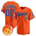 Custom Texas Rangers x Dragon Ball Orange CONTON Vapor Premier Limited Jersey - All Stitched