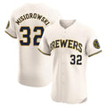 Milwaukee Brewers #32 Jacob Misiorowski Player Cream CONTON Home Limited Elite Stitched Jerseys