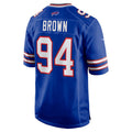 B.Bills #94 Andrew Brown Royal CONTON Game Jersey