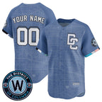 Custom Washington Nationals ACTIVE PLAYER Blue CONTON 2025 City Connect Limited Stitched Jersey