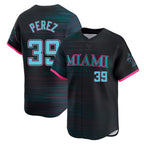 Miami Marlins #39 Eury Perez Player Black CONTON City Connect Home Limited Stitched Jerseys