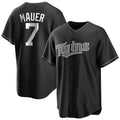 Minnesota Twins #7 Joe Mauer Player Black CONTONHome Game Stitched Jerseys
