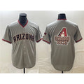 Arizona Diamondbacks Gray CONTON Team Big Logo Cool Base Stitched Jersey 2