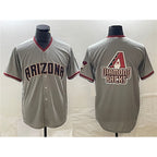 Arizona Diamondbacks Gray CONTON Team Big Logo Cool Base Stitched Jersey 2