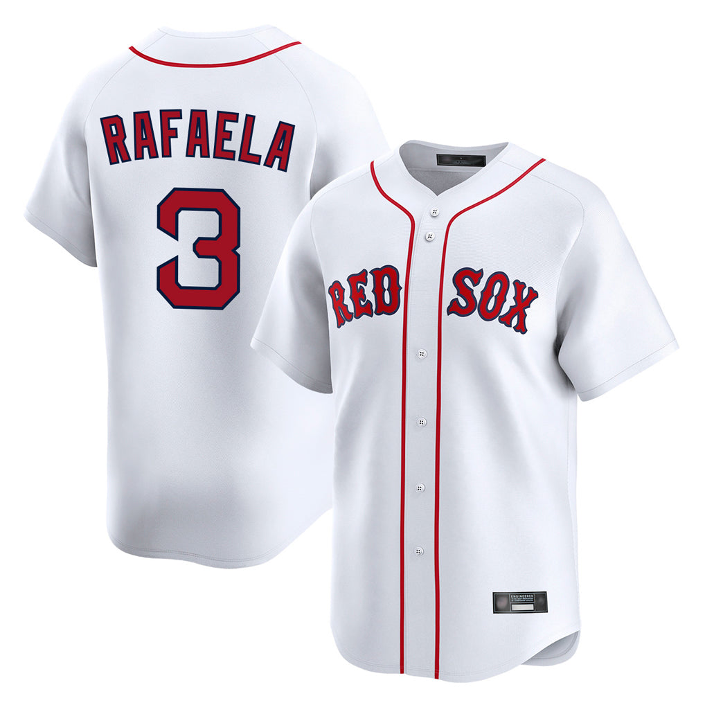 Boston Red Sox #3 Ceddanne Rafaela Player White CONTON Limited Home Game Stitched Jerseys1