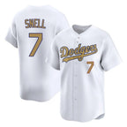 Los Angeles Dodgers #7 Blake Snell Player Gold CONTON Collection Limited Home Stitched Jerseys