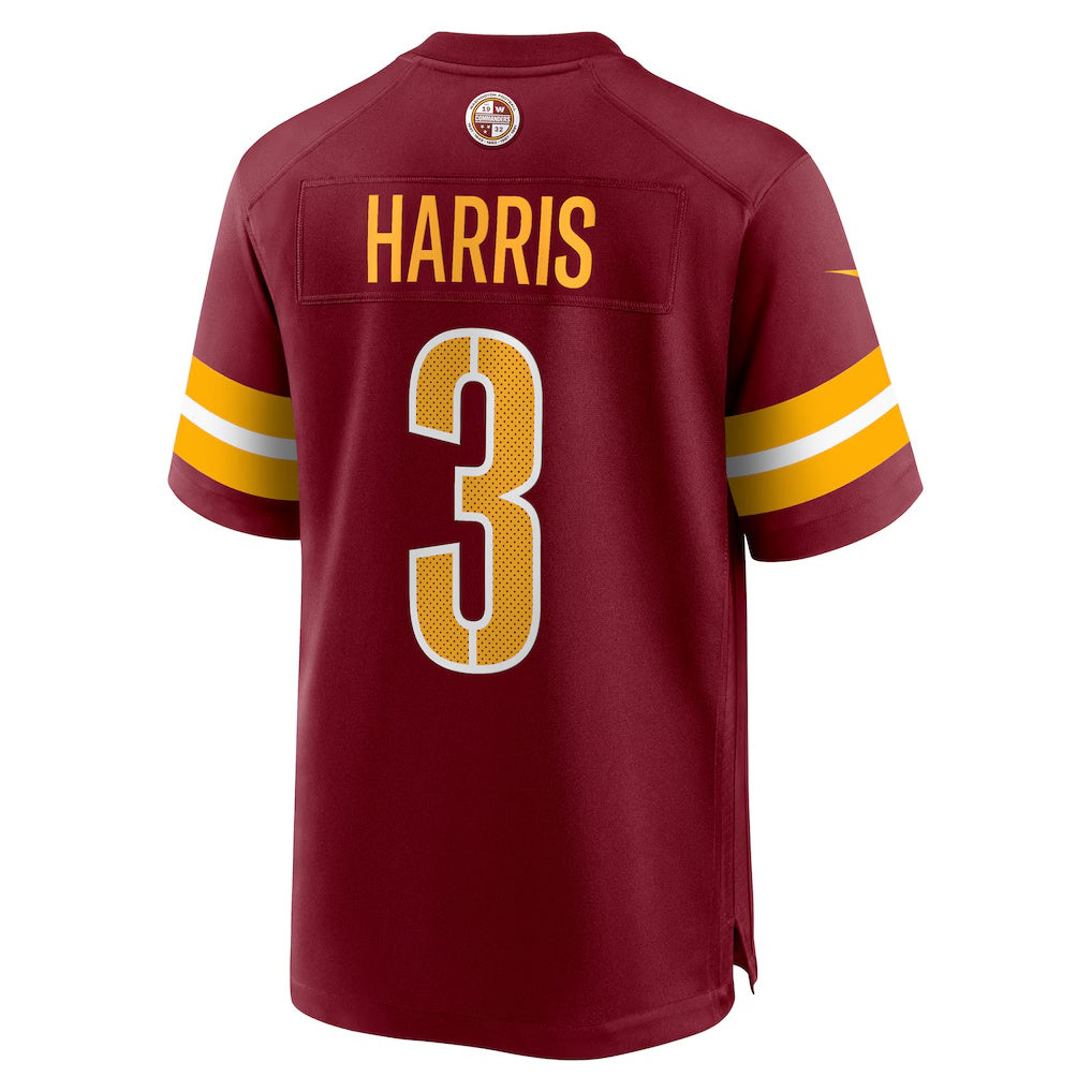 W.Commanders #3 Will Harris Burgundy CONTON Team Game Jersey