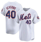 New York Mets #40 Luis Severino White CONTON 2024 Home Limited Stitched Jersey