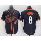 Baltimore Orioles #8 Cal Ripken Jr Black CONTON With Patch Cool Base Stitched Jersey