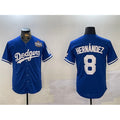 Los Angeles Dodgers #8 Enrique Hernandez Royal CONTON 2024 World Series Cool Base Stitched Jersey