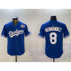 Los Angeles Dodgers #8 Enrique Hernandez Royal CONTON 2024 World Series Cool Base Stitched Jersey