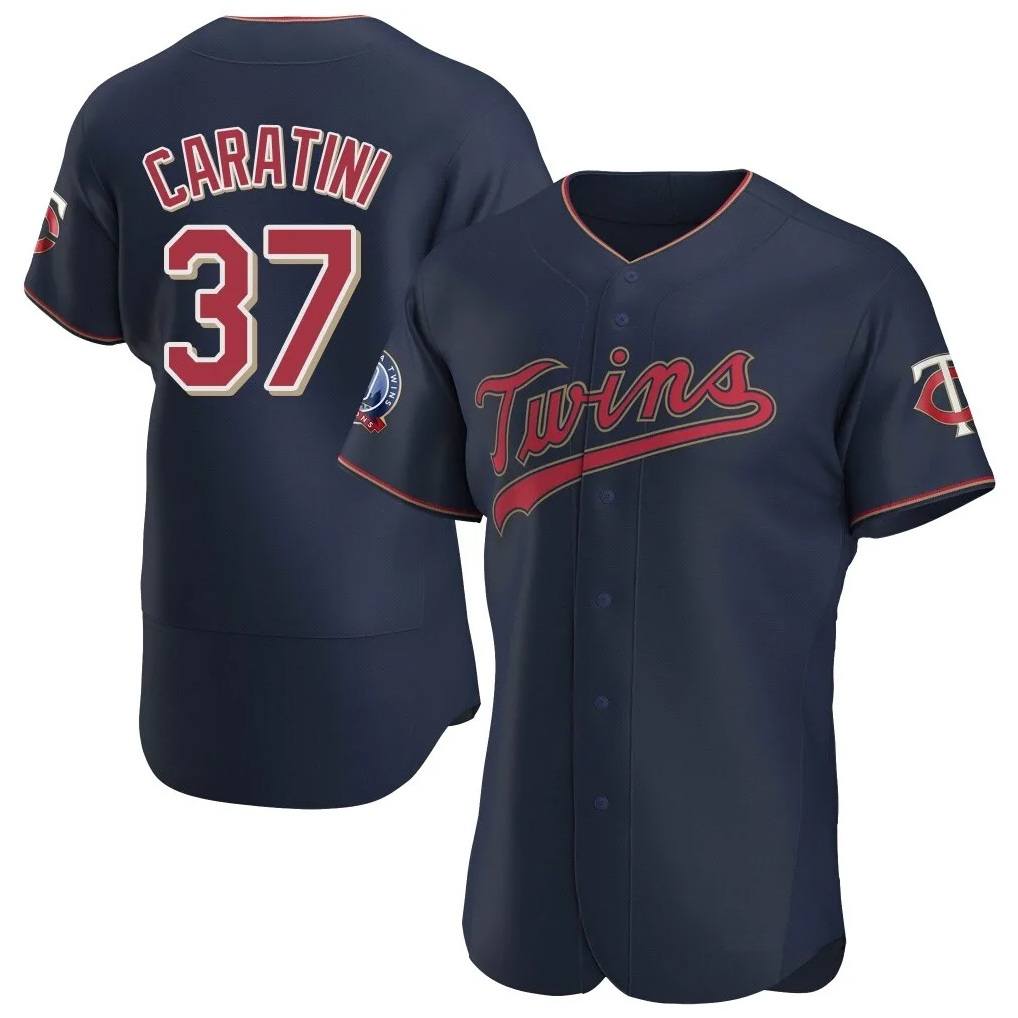 Minnesota Twins #37 Victor Caratini Player Navy CONTON60th Home Limited Elite Stitched Jerseys