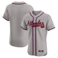 Atlanta Braves Gray CONTON Limited Elite Home Game Blank Player Stitched Jerseys