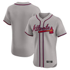 Atlanta Braves Gray CONTON Limited Elite Home Game Blank Player Stitched Jerseys