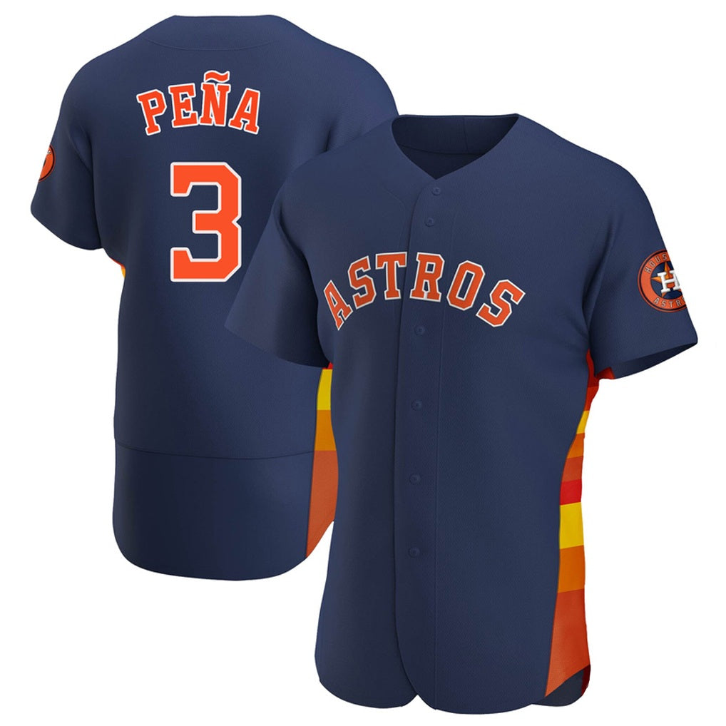 Houston Astros #3 Jeremy Pena Player Navy CONTON Home Limited Elite Stitched Jerseys