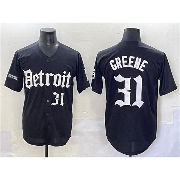 Detroit Tigers #31 Riley Greene Black CONTON 'Motor Gothic Edition' Vapor Premier Limited Stitched Jersey