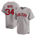 Boston Red Sox #34 David Ortiz Player Gray CONTON Road Limited Home Game Stitched Jerseys1