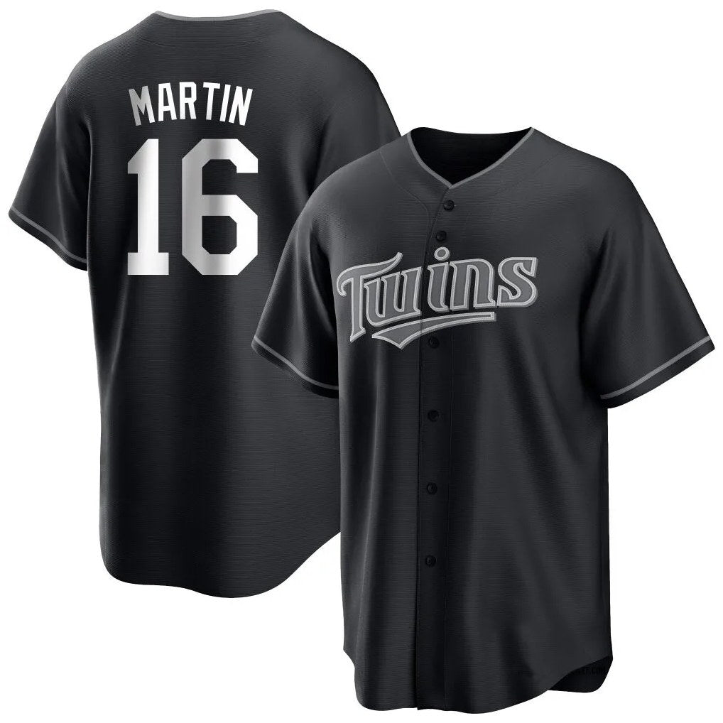 Minnesota Twins #16 Austin Martin Player Black CONTONHome Game Stitched Jerseys