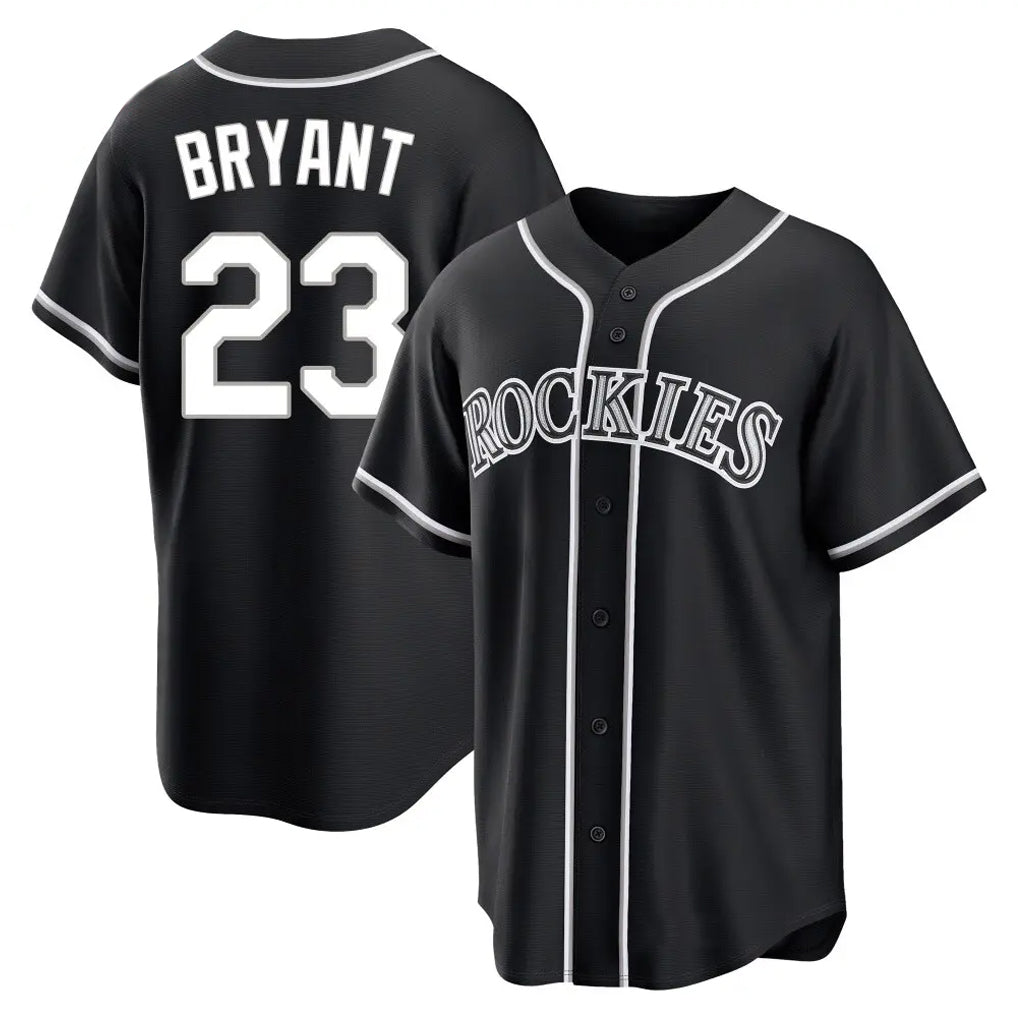 Colorado Rockies #23 Kris Bryant Player Black CONTON Fashion Out Home Game Stitched Jerseys