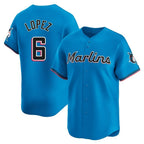 Miami Marlins #6 Otto Lopez Player Blue CONTON Home Limited Stitched Jerseys