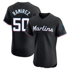 Miami Marlins #50 Agustin Ramirez Player Black CONTON Vapor Home Limited Elite Stitched Jerseys