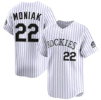 Colorado Rockies #22 Mickey Moniak White CONTON Home Limited Stitched Jersey