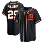 Detroit Tigers #29 Tarik Skubal Player Black CONTON Fashion Out Home Game Stitched Jerseys