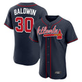 Atlanta Braves #30 Drake Baldwin Player Navy CONTON Limited Elite Home Game Stitched Jerseys