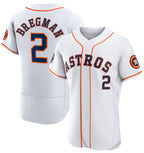 Houston Astros #2 Alex Bregman White CONTON 2022 World Series Flex Base Stitched Jersey