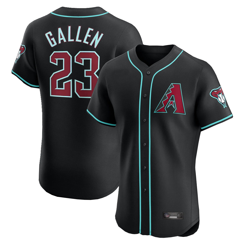 Arizona Diamondbacks #23 Zac Gallen Player Black CONTON Limited Elite Home Game Stitched Jerseys