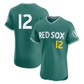 Boston Red Sox #12 Connor Wong Player Green CONTON City Connect Limited Elite Home Game Stitched Jerseys1