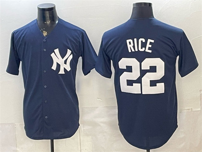 New York Yankees #22 Ben Rice Navy CONTON Stitched Jersey
