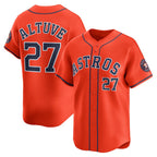 Houston Astros #27 Jose Altuve Orange CONTON Alternate Limited Player Jersey